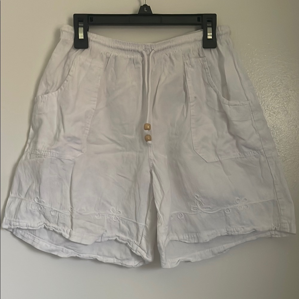 Women's White Casual Shorts